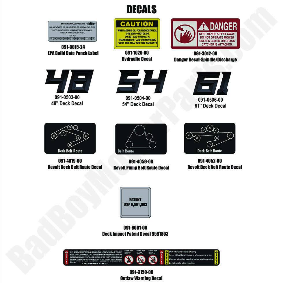 2024 Revolt (48"-61" Decks) - Decals-1